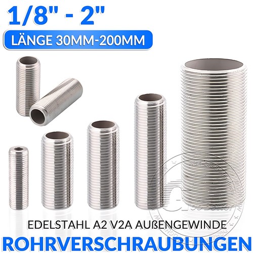 Außengewinde edelstahl rohr - edelstahl,