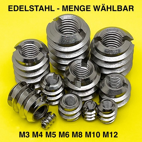 Edelstahl einschraubmutter - edelstahl,